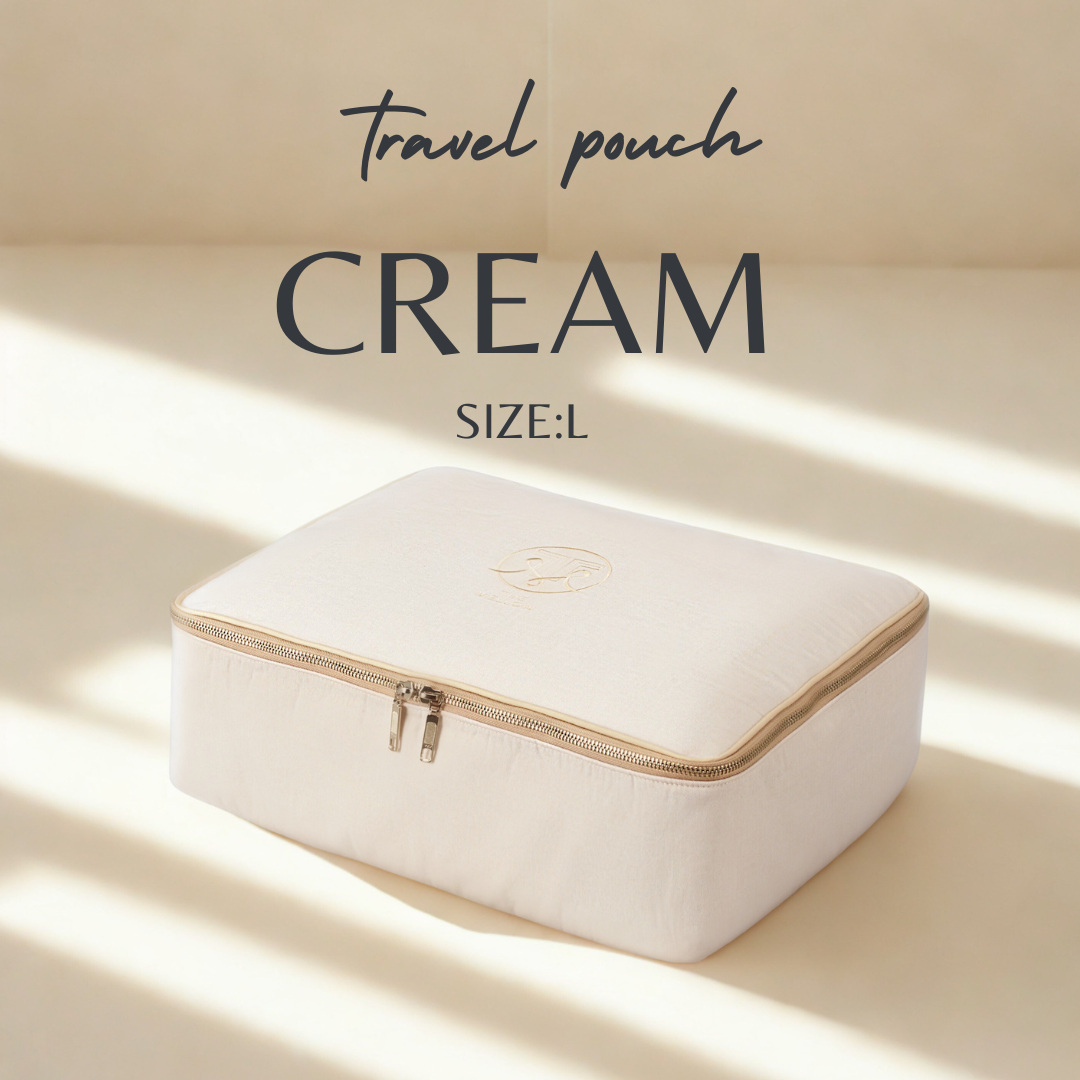 トラベルポーチ（CREAM）　L