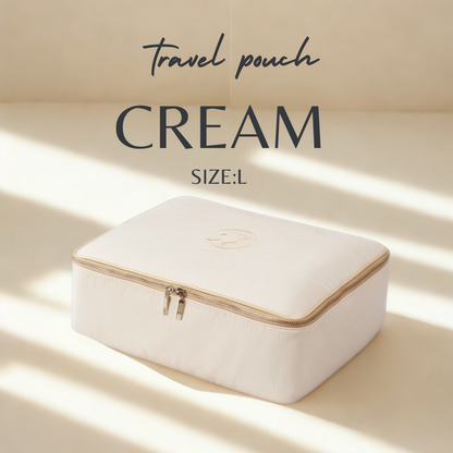 トラベルポーチ（CREAM）　L
