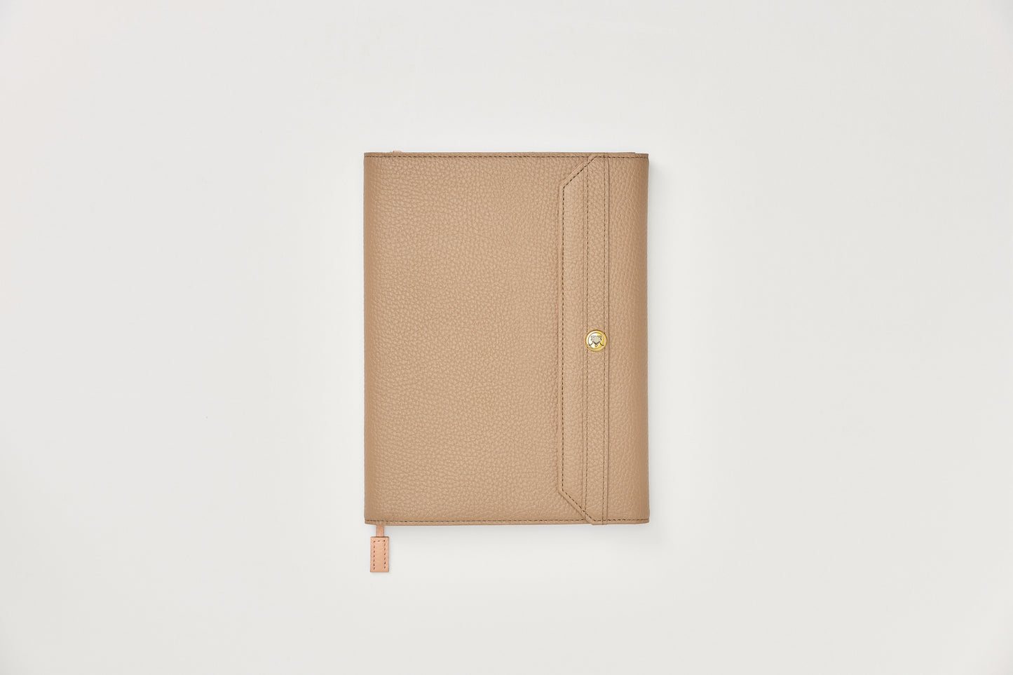 本革手帳カバー＜トープ×ピンク＞