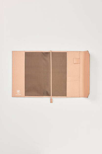 本革手帳カバー＜トープ×ピンク＞