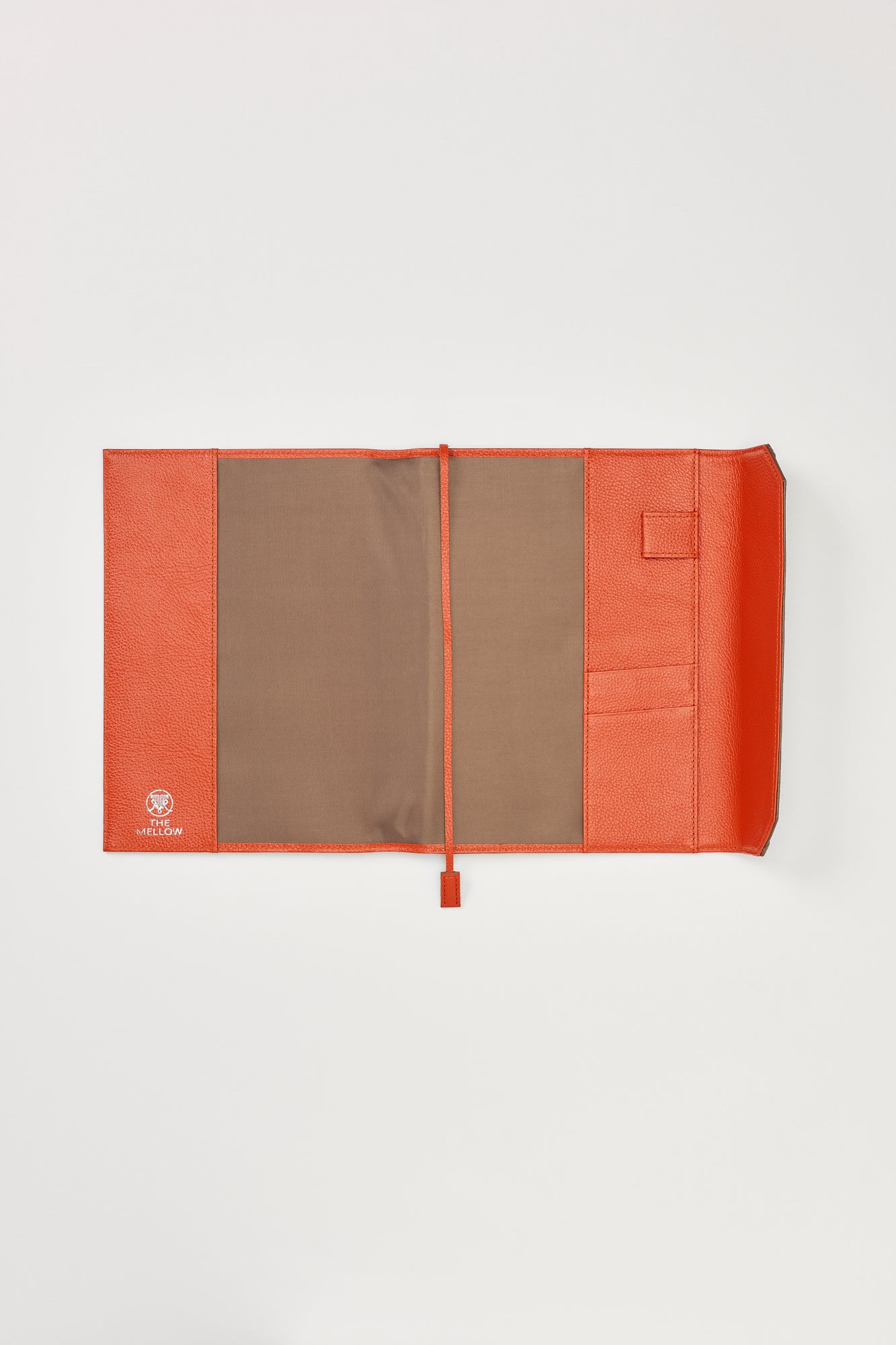 本革手帳カバー＜モカブラウン×オレンジ＞