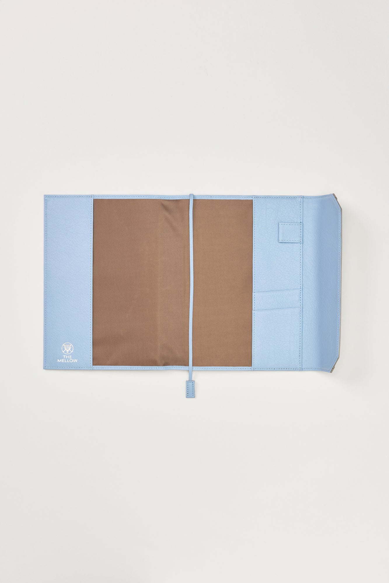 本革手帳カバー＜グレージュ×ブルー＞